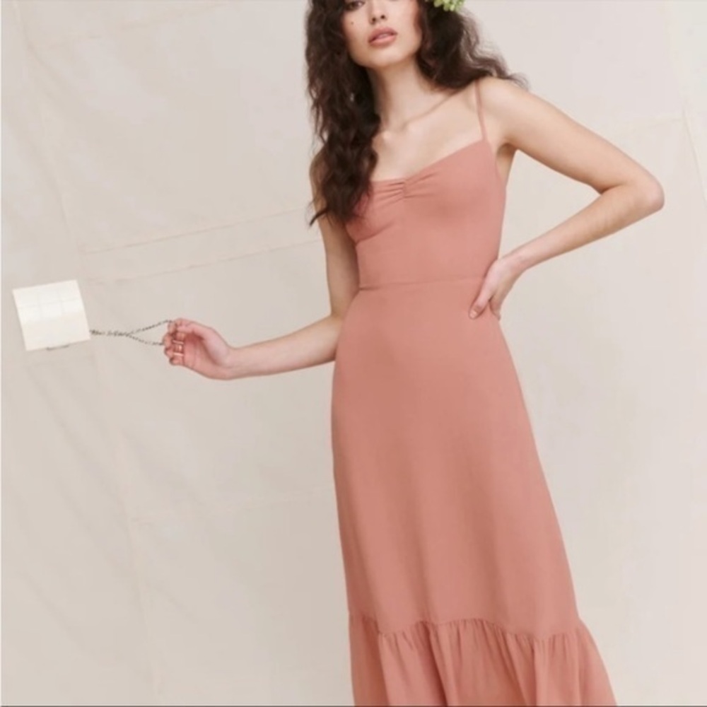 Reformation Emersyn Dress in Praline💕